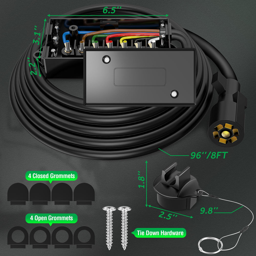 WOLFWILL versatile wiring kit suitable for RVs, campers, caravans and trailers.