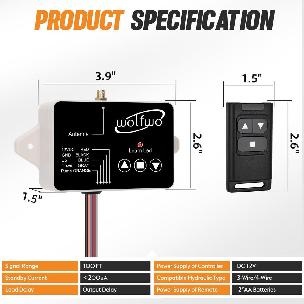 wolfwo wireless remote pairing enables quick setup and reliable control from a distance