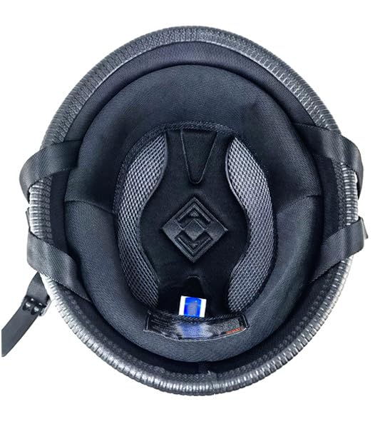 Woljay vintage half helmet liner closeup displaying breathable interior and sweat absorption