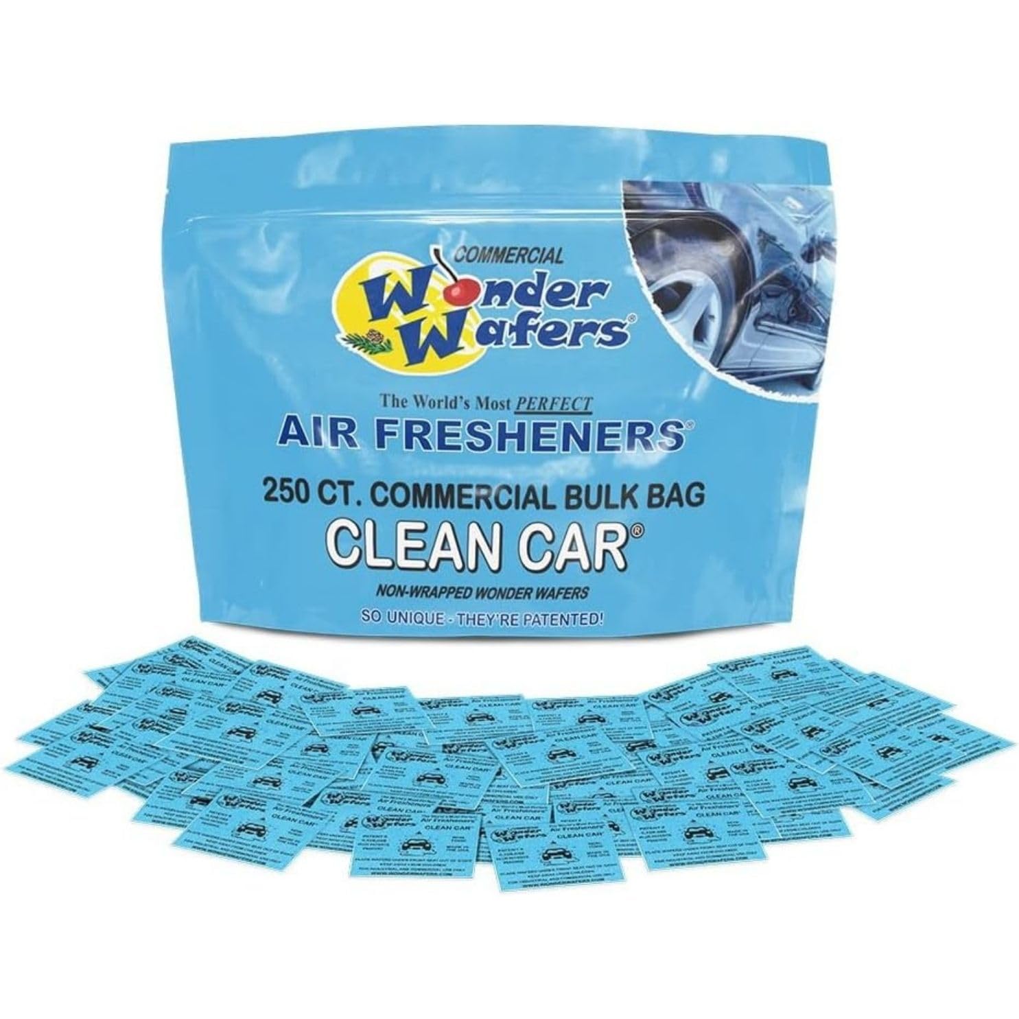 Wonder Wafers clean car compact container preserves freshness on the go.