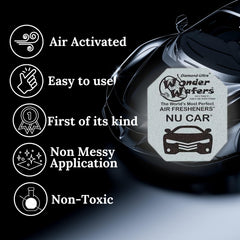Wonder Wafers under-seat design delivers long-lasting car fragrance.