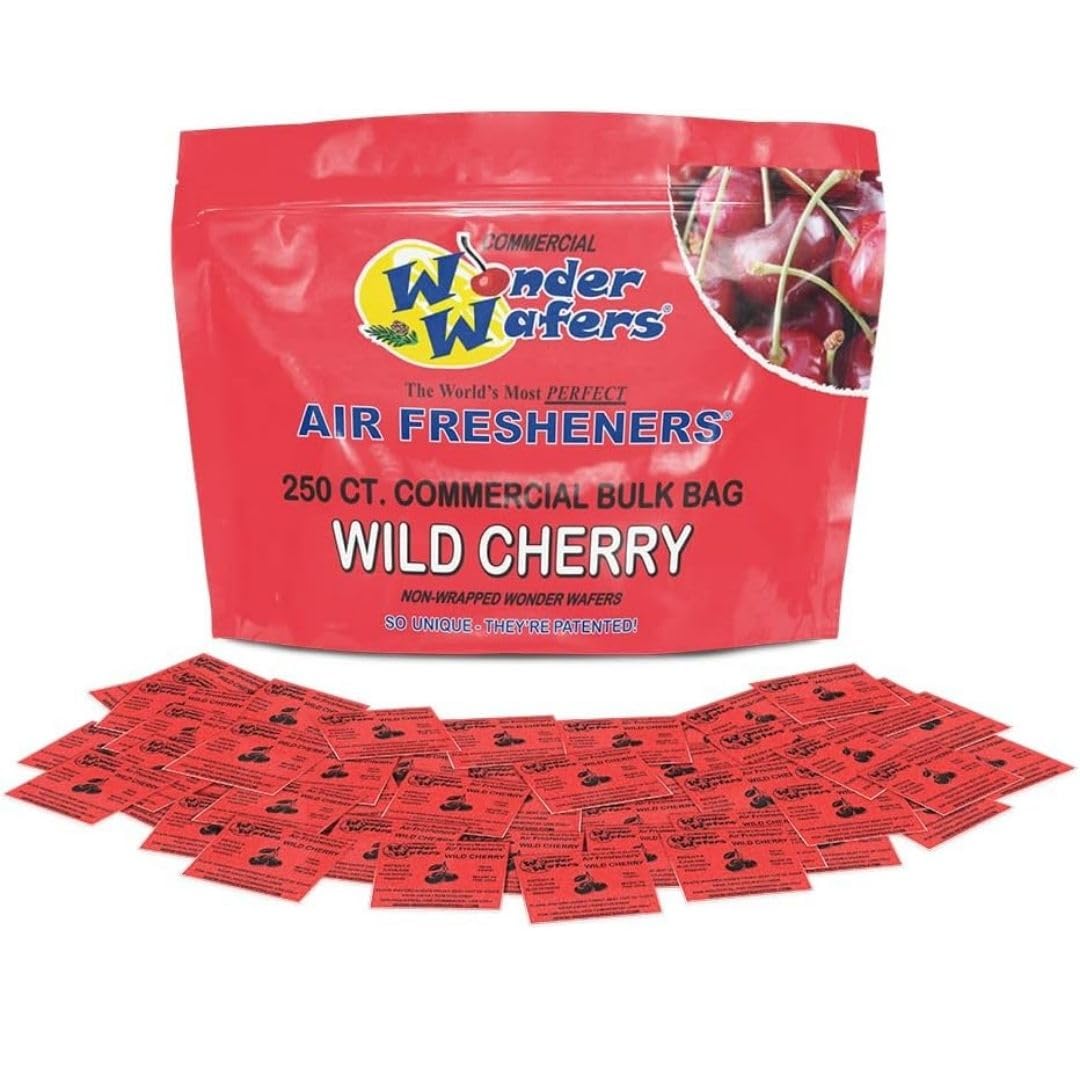 Wonder Wafers Wild Cherry unwrapped wafer close-up showing rich, long-lasting fragrance