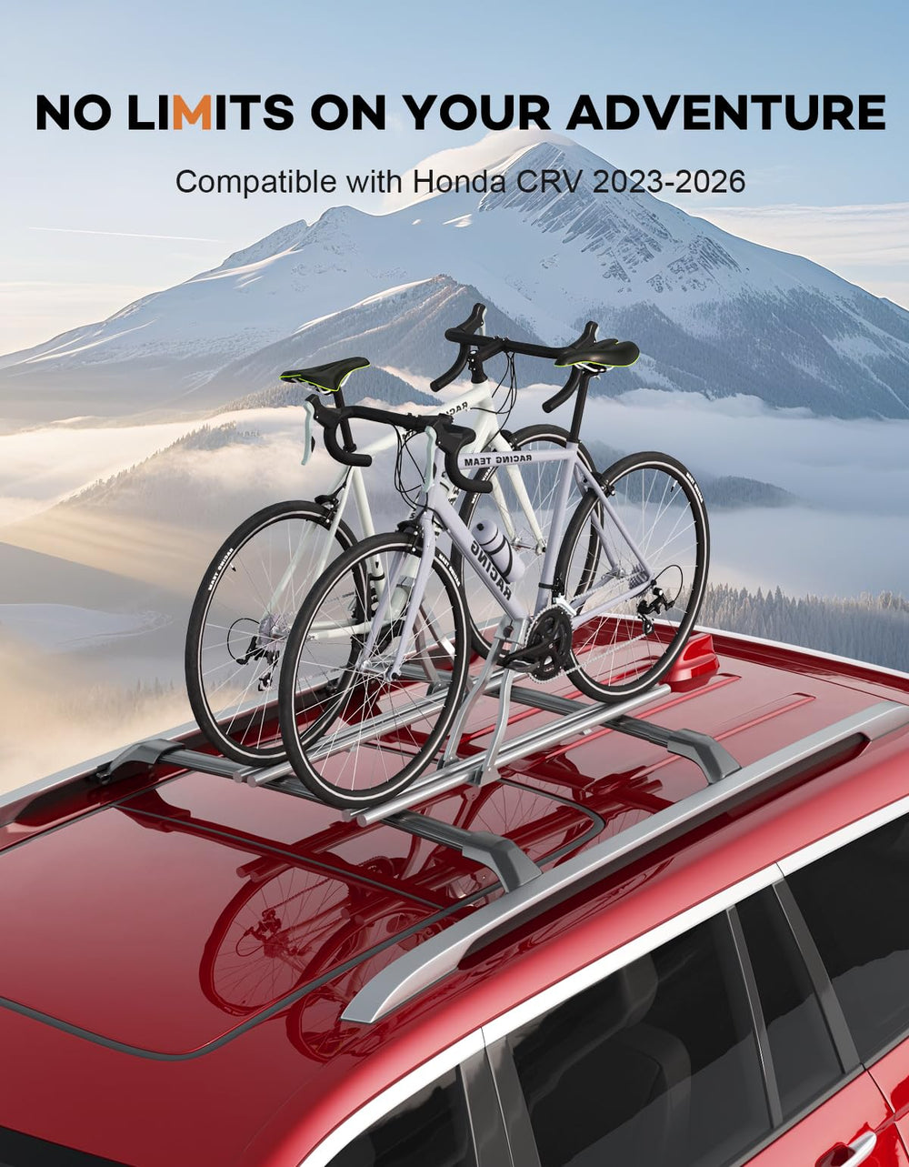 All-metal construction resists rust for long-lasting road trips.