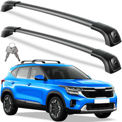 Wonderdriver Kia Seltos roof crossbars deliver secure luggage on road trips.