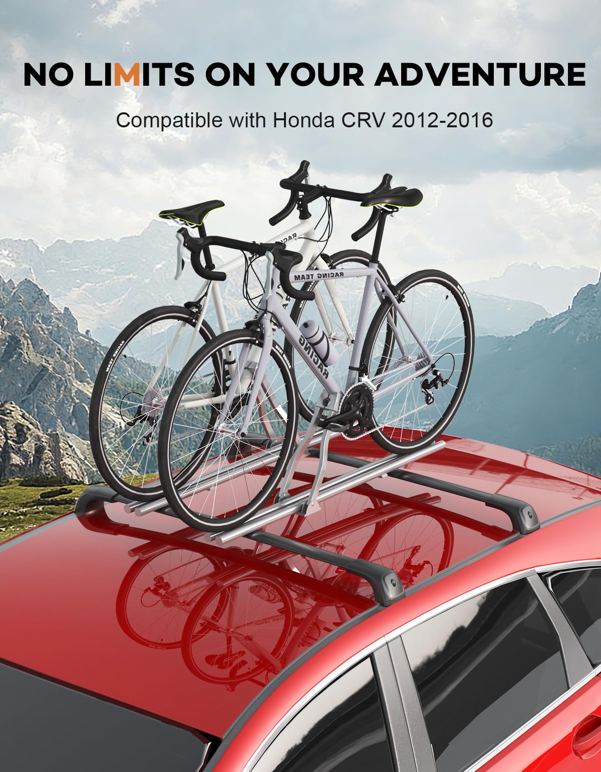 Low-profile design reduces wind noise for a quieter ride.