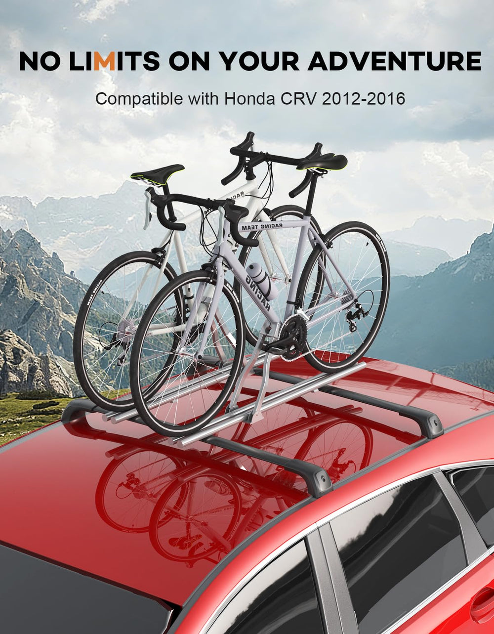 Low-profile design reduces wind noise for a quieter ride.