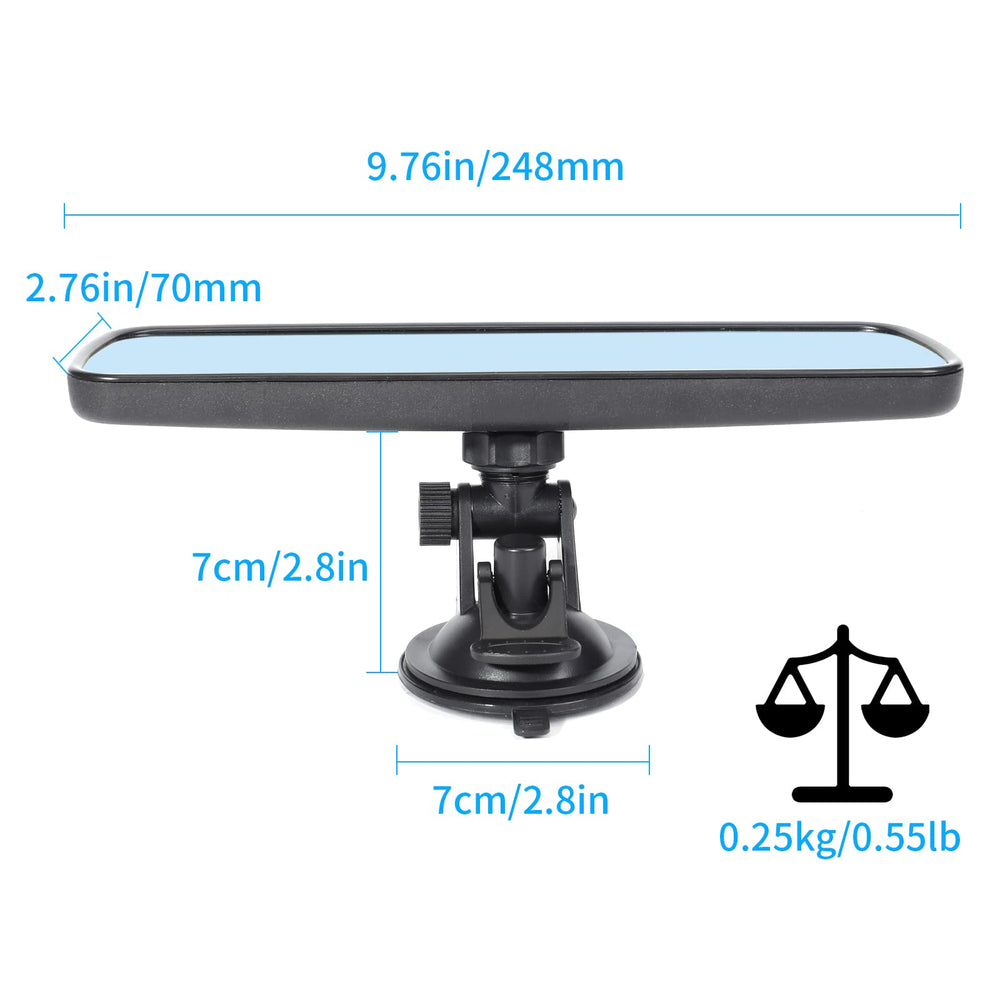 Wontolf 360-degree adjustable mirror enables flexible rear and side views.