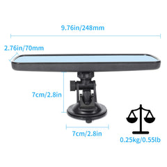 Wontolf 360-degree adjustable mirror enables flexible rear and side views.