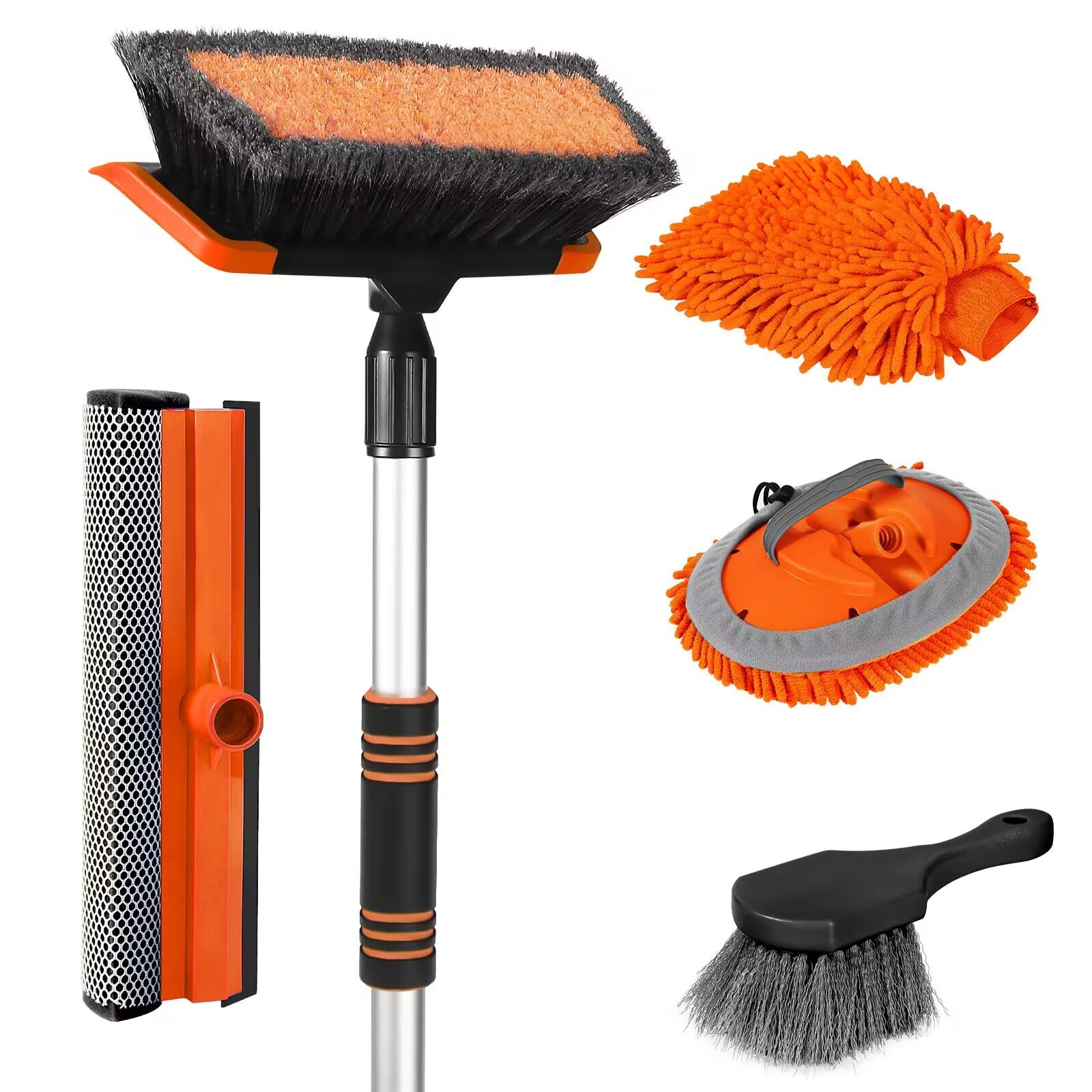 Wontolf 62-inch car wash brush with long handle for effortless roof cleaning.