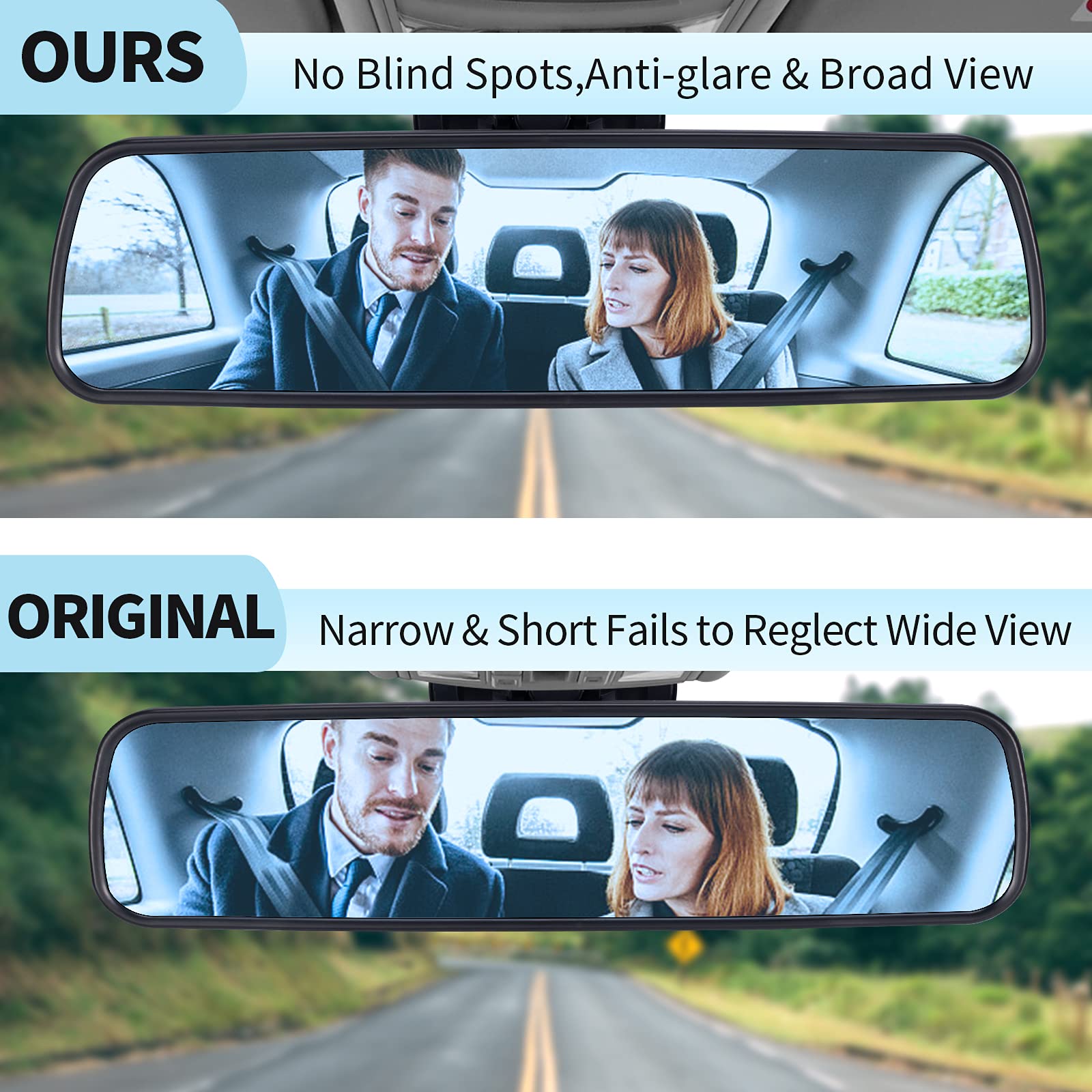 Wontolf anti-glare lens reduces glare for safer night driving.