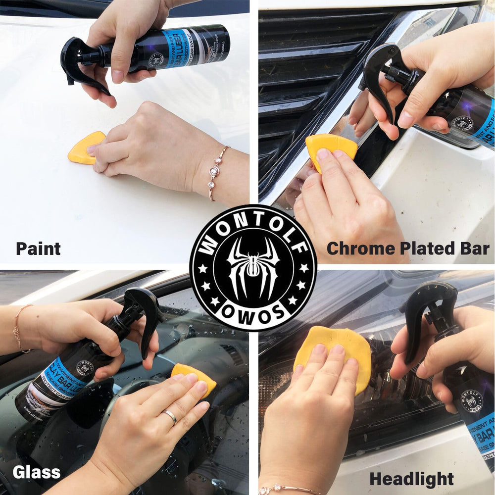 Wontolf ceramic coating spray application demonstrates an ultra-smooth, hydrophobic finish.