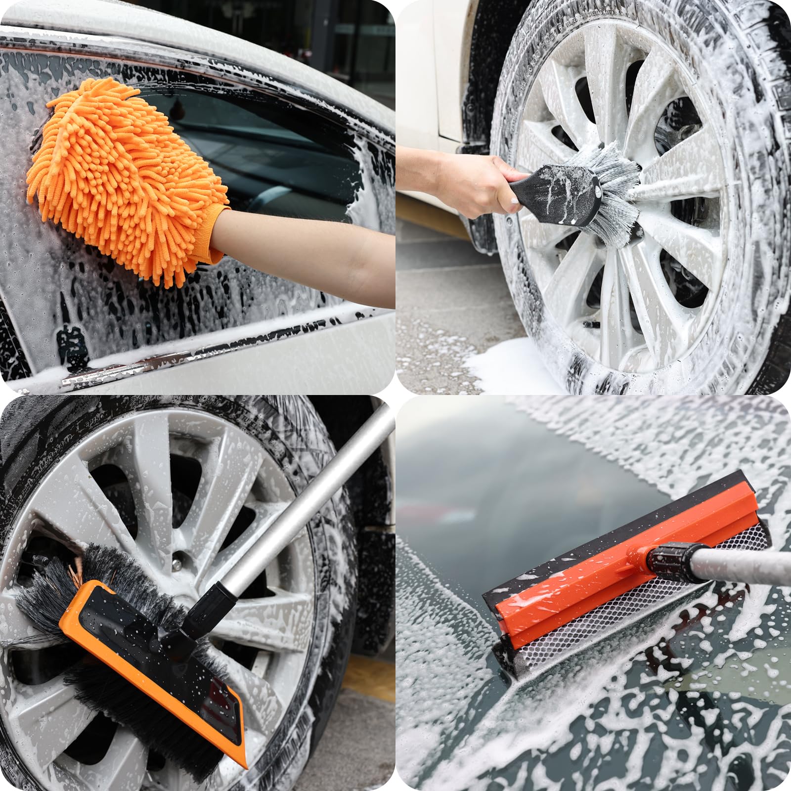 Wontolf chenille microfiber car wash mitt delivers scratch-free exterior cleaning.
