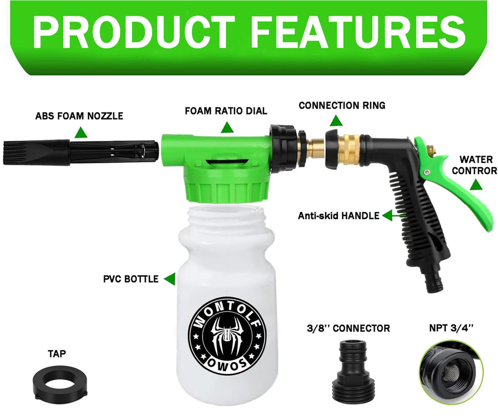 Wontolf hose connector quick-connect enables simple garden hose setup