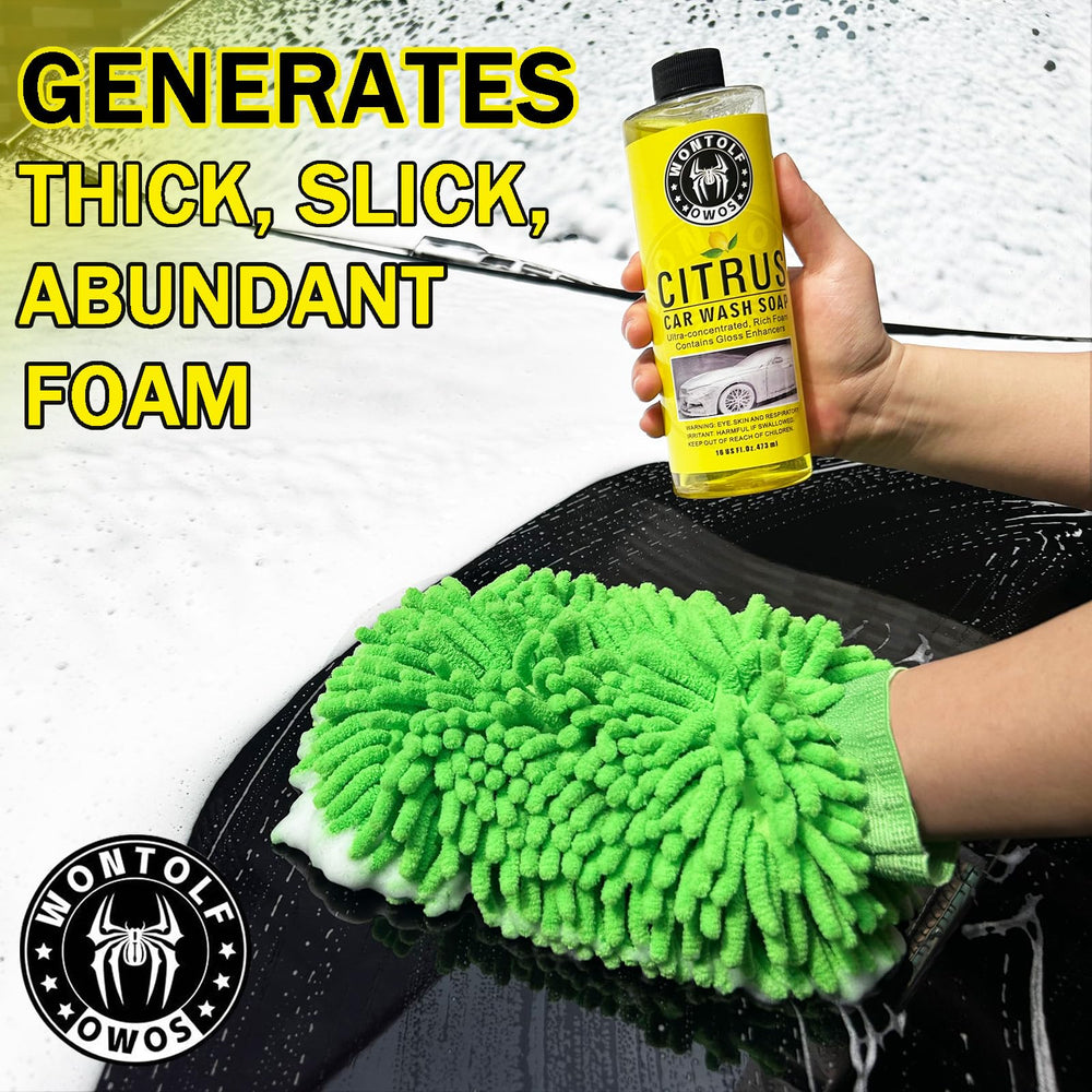 Wontolf Interior Cleaner bottle showing one-step interior cleaning.