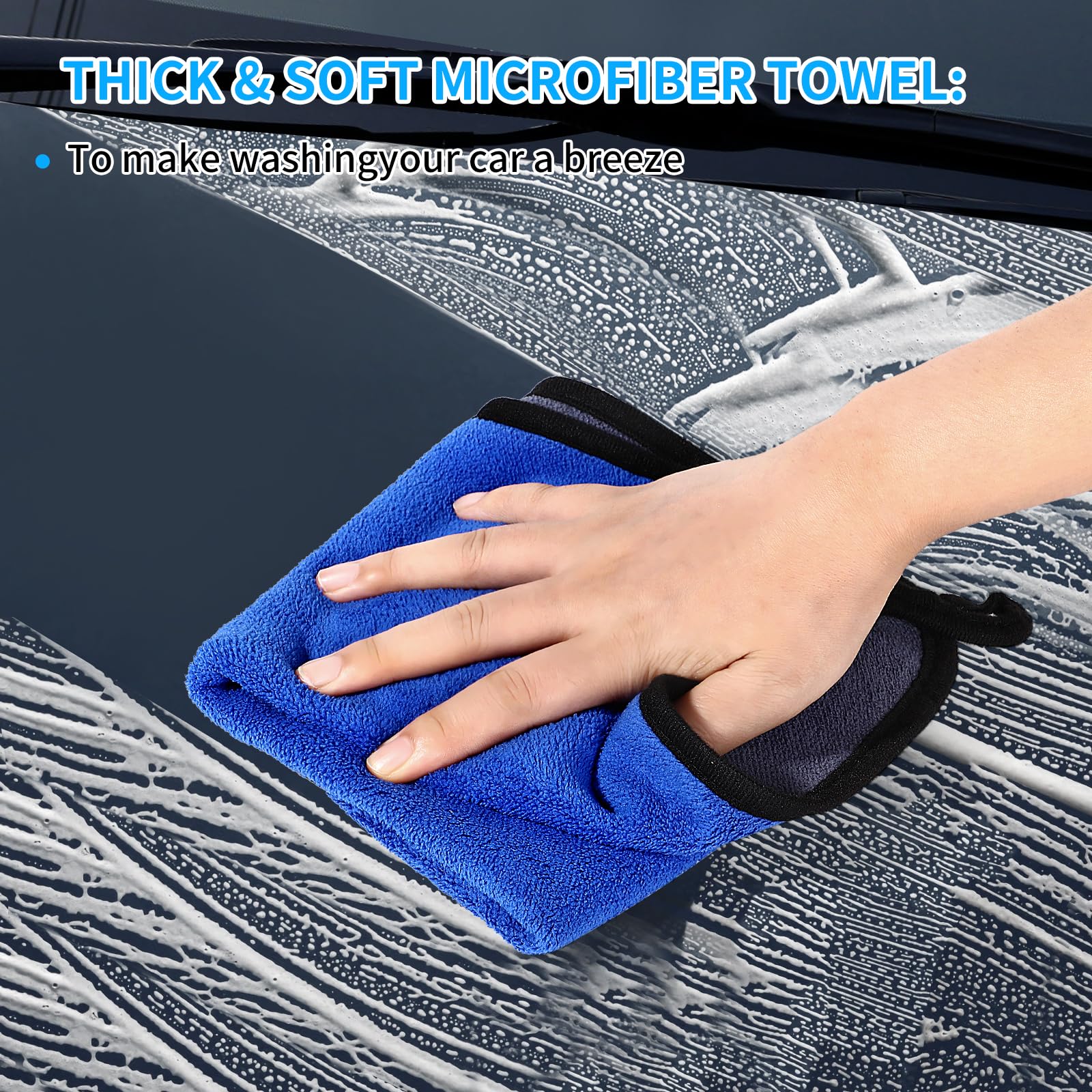 Wontolf microfiber towels absorb quickly without lint or streaks.