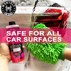 Wontolf premium car wash soap creating rich foam for thorough cleaning.