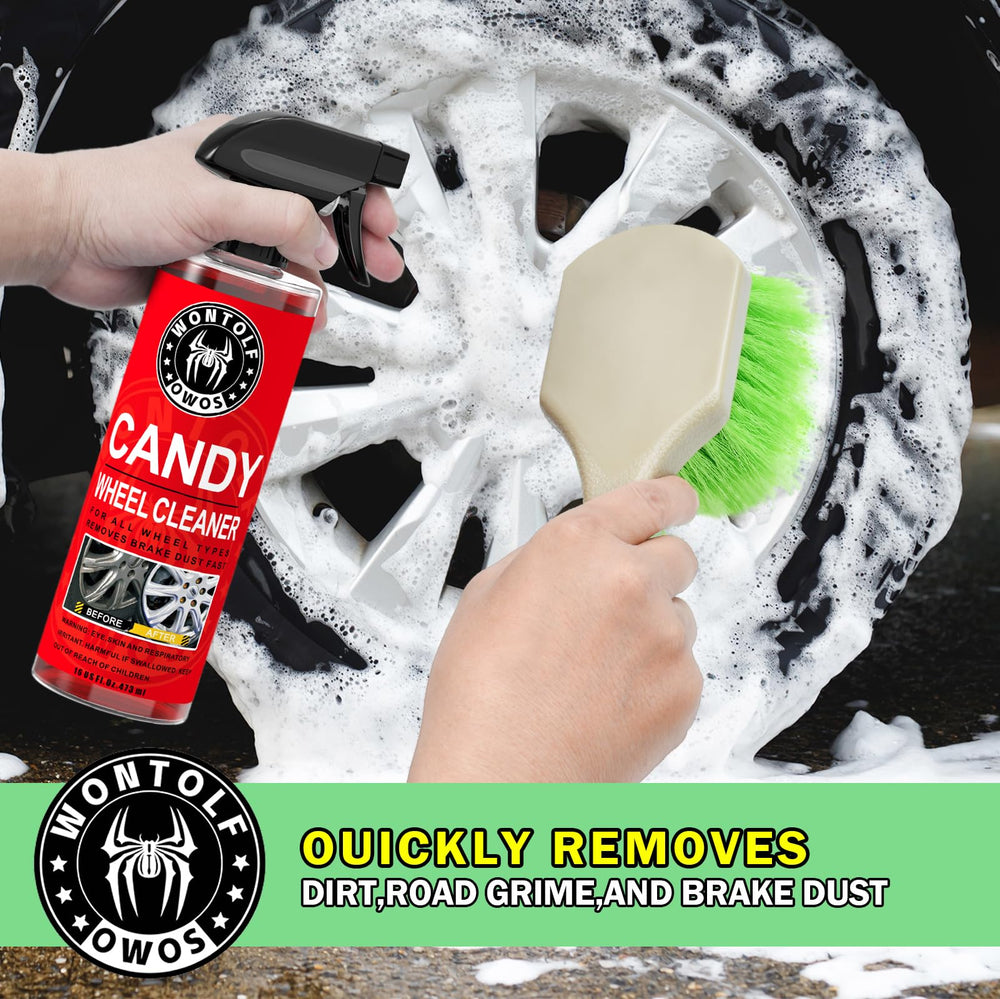 Wontolf Wheel/Tire Brush for crevice cleaning and detailing.