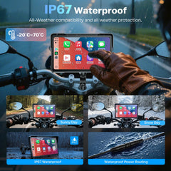 WonVon IP68 housing protects the unit from rain and dust during rides.