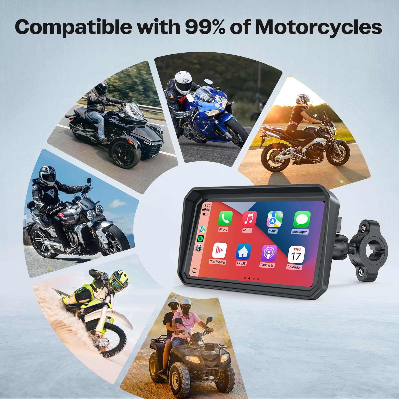 WonVon language and 12-24V support for global motorcycle use.