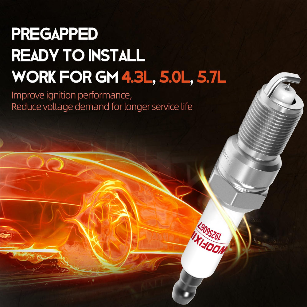 WOOFIXING Chevy Silverado ignition setup showing plugs and wires in place
