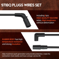 WOOFIXING 9718Q spark plug wires enhancing ignition reliability and wiring layout