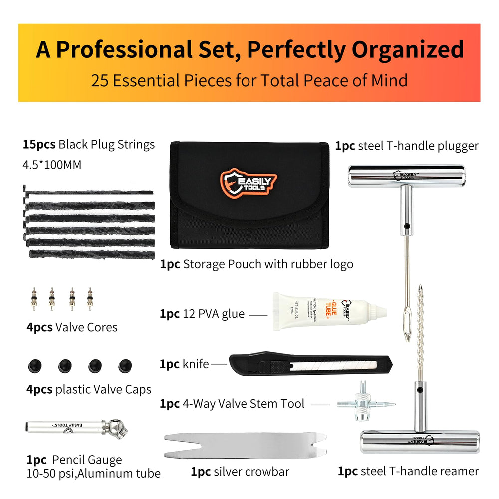 WOOFWANG GLOBAL heavy-duty steel tools with reamer and plugger ready for demanding repairs
