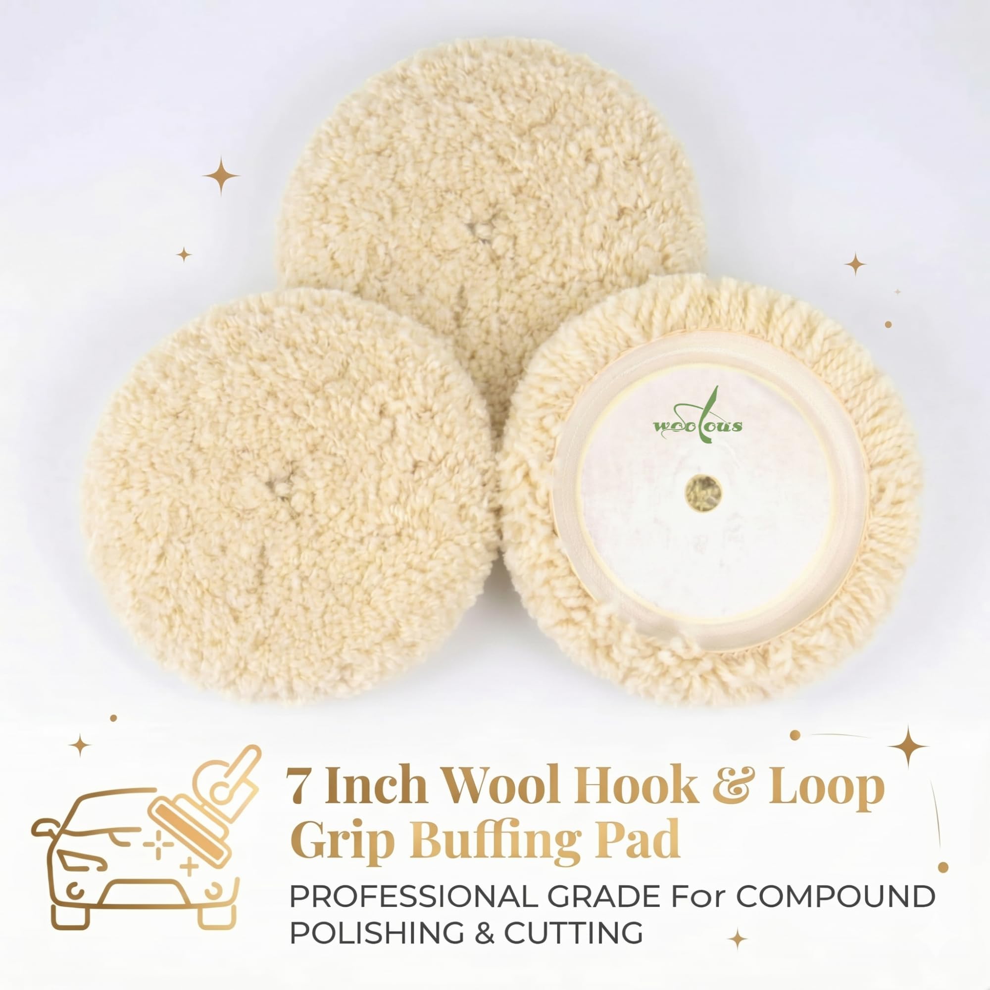 Woolous 7 inch pad detailing chrome to a bright finish