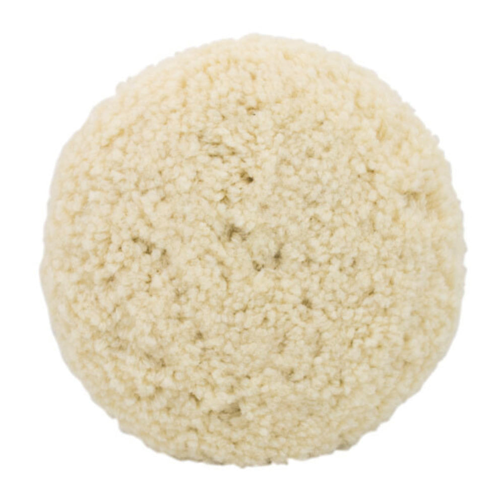 Woolous wool buffing pad 7 Inch front view for a mirror-like finish.