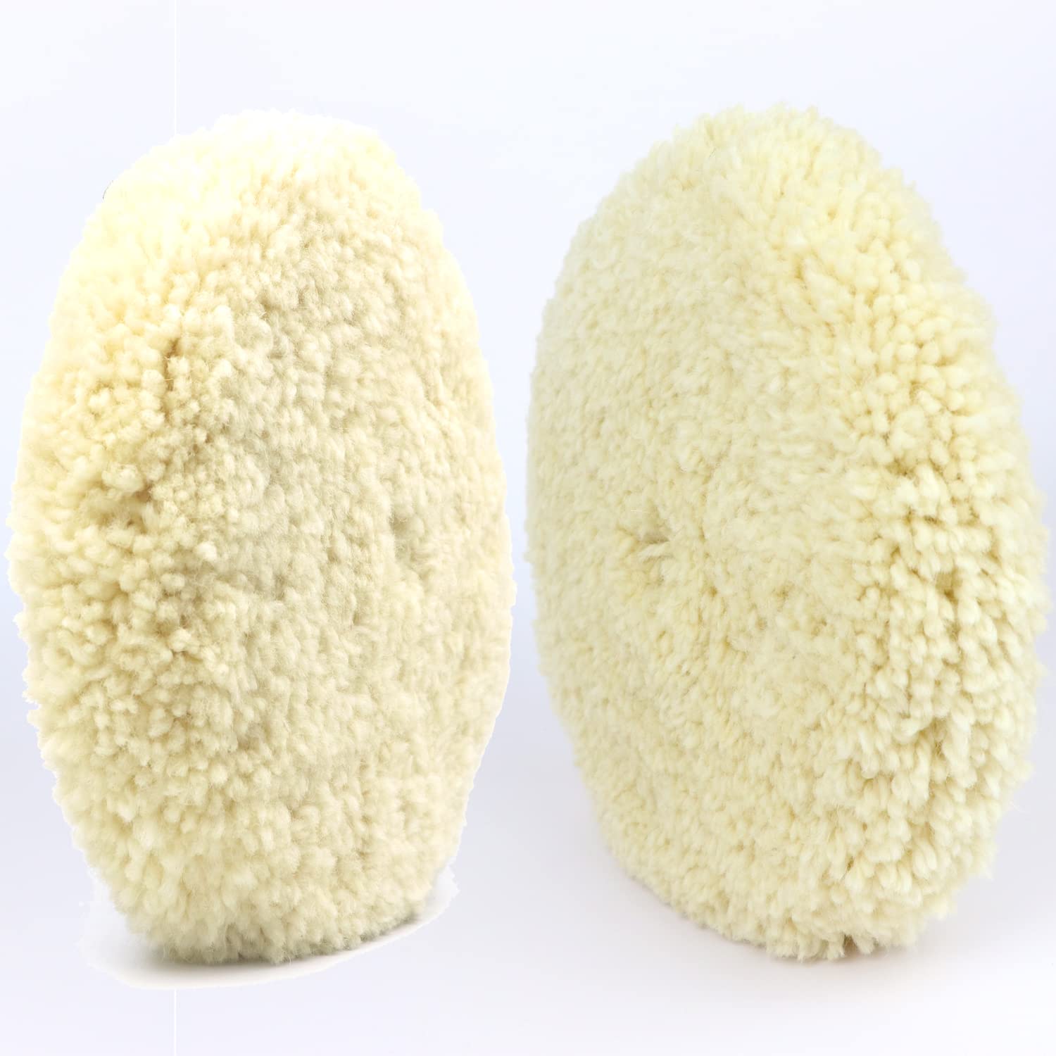 Woolous Wool Buffing Pad 8in versatile edge design for various surfaces.