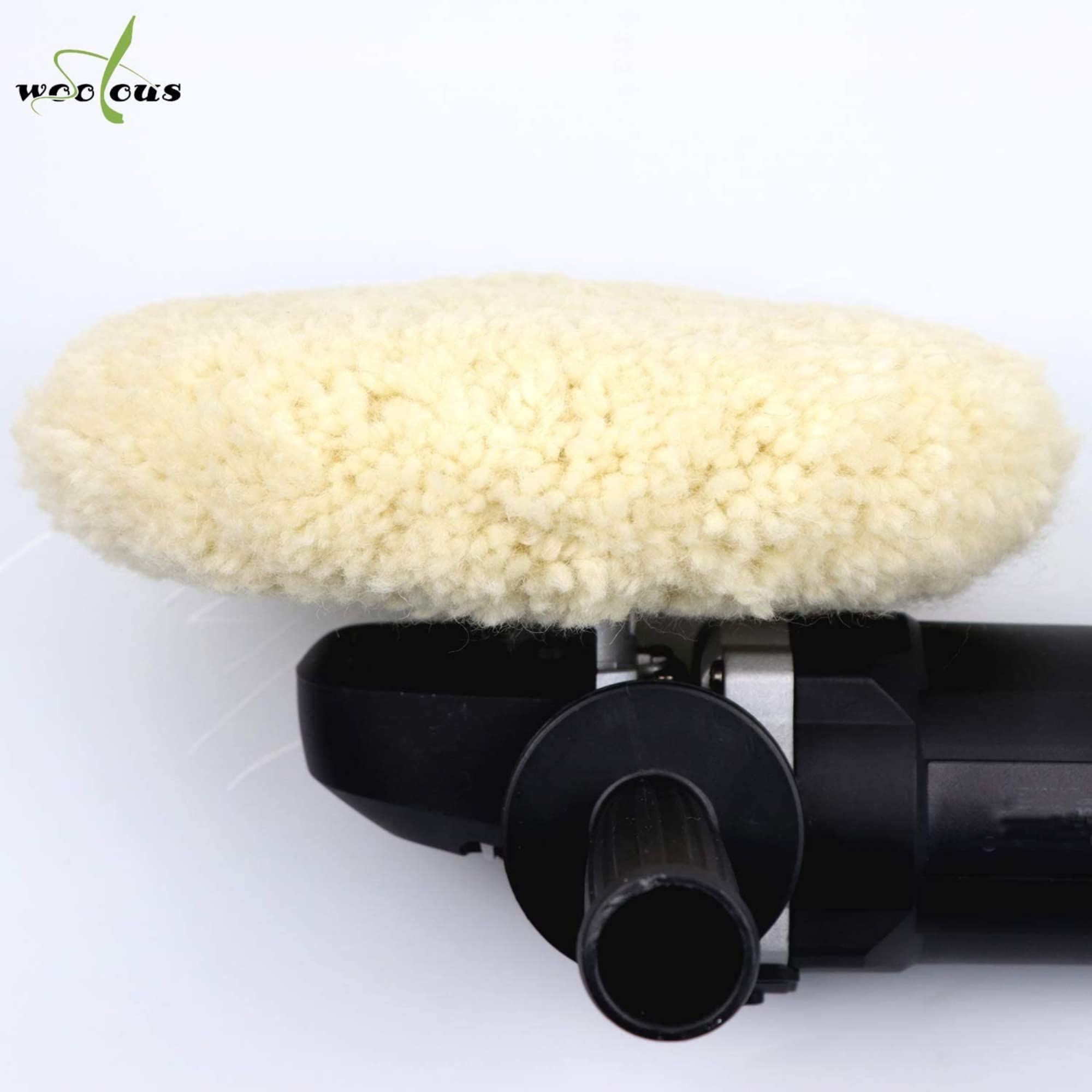 Woolous Wool Buffing Pad 8in with 5/8-11 thread to fit most polishers.
