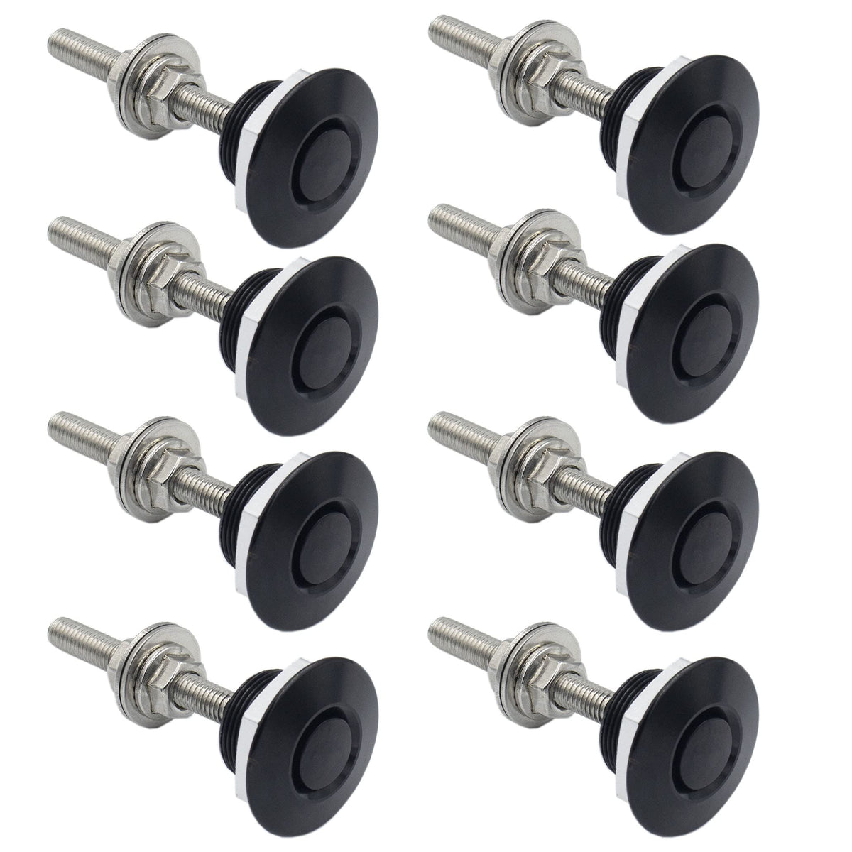 Woopeey hood pin quick-release assembly in satin black for secure bonnet operation