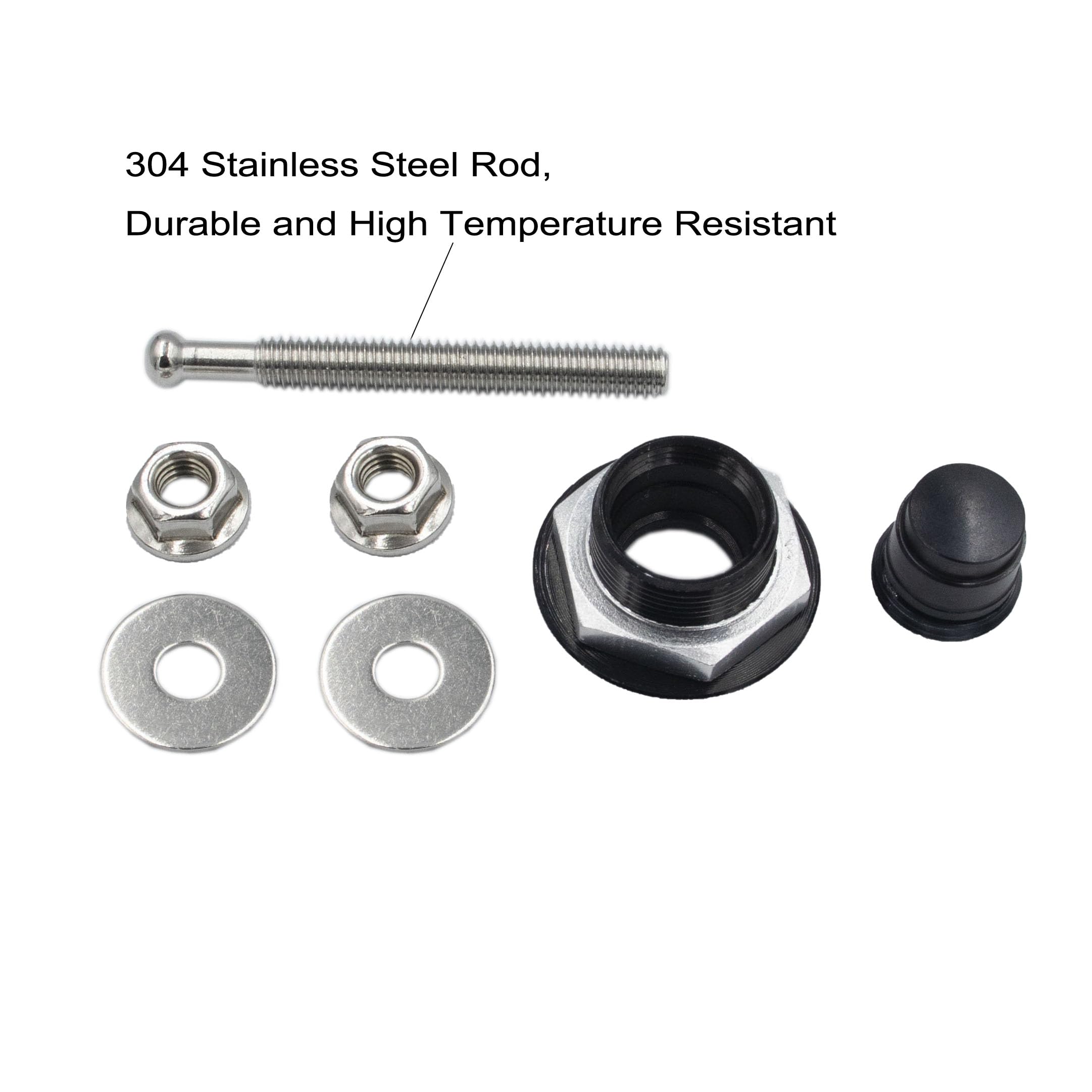 Woopeey universal hood pin stainless rod 1.25 inches for reliable vehicle stabilization