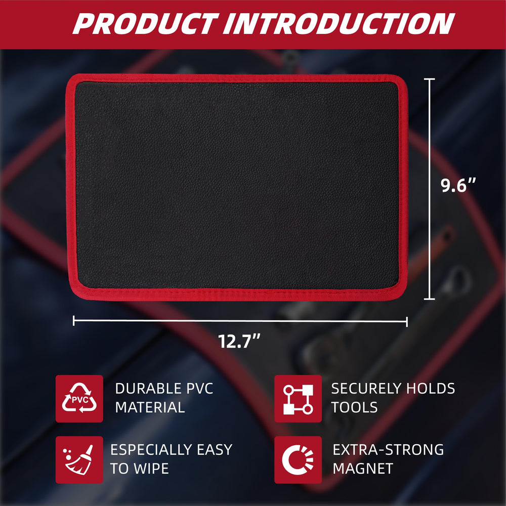 WOPYULU tool mat doubles as tray holder for small parts.