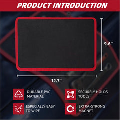 WOPYULU tool mat doubles as tray holder for small parts.