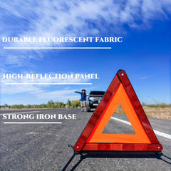 WORKKOOL emergency triangles ready for deployment to warn oncoming traffic.