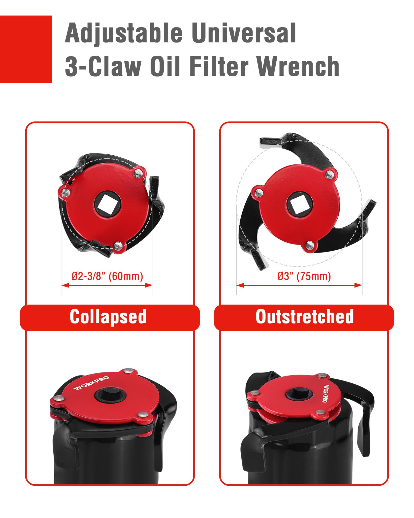 WORKPRO 45 carbon steel construction highlights durability for repeated oil changes