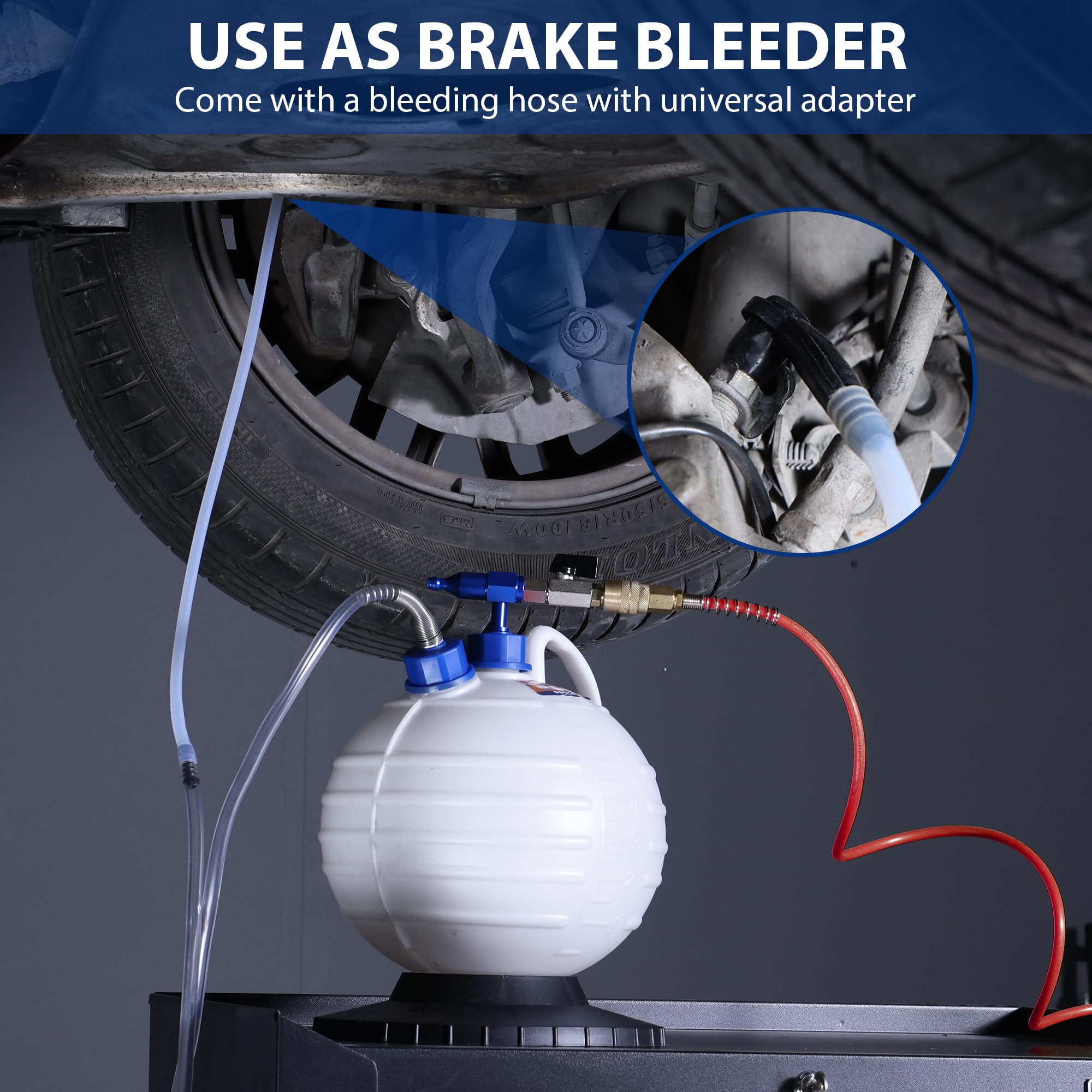 WORKPRO brake bleeding hose supports safe brake fluid changes