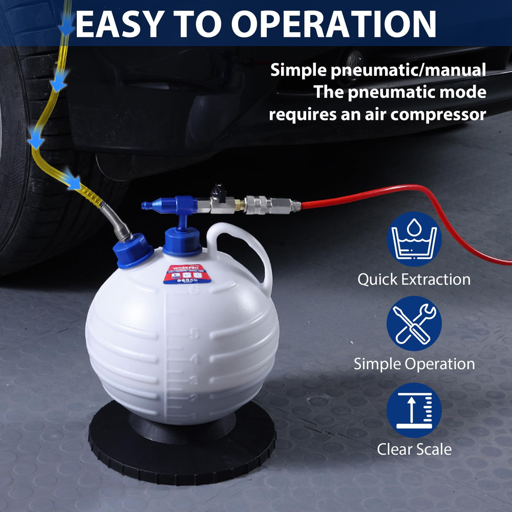 WORKPRO 59-inch main hose with 40-inch extensions for versatile vehicle access