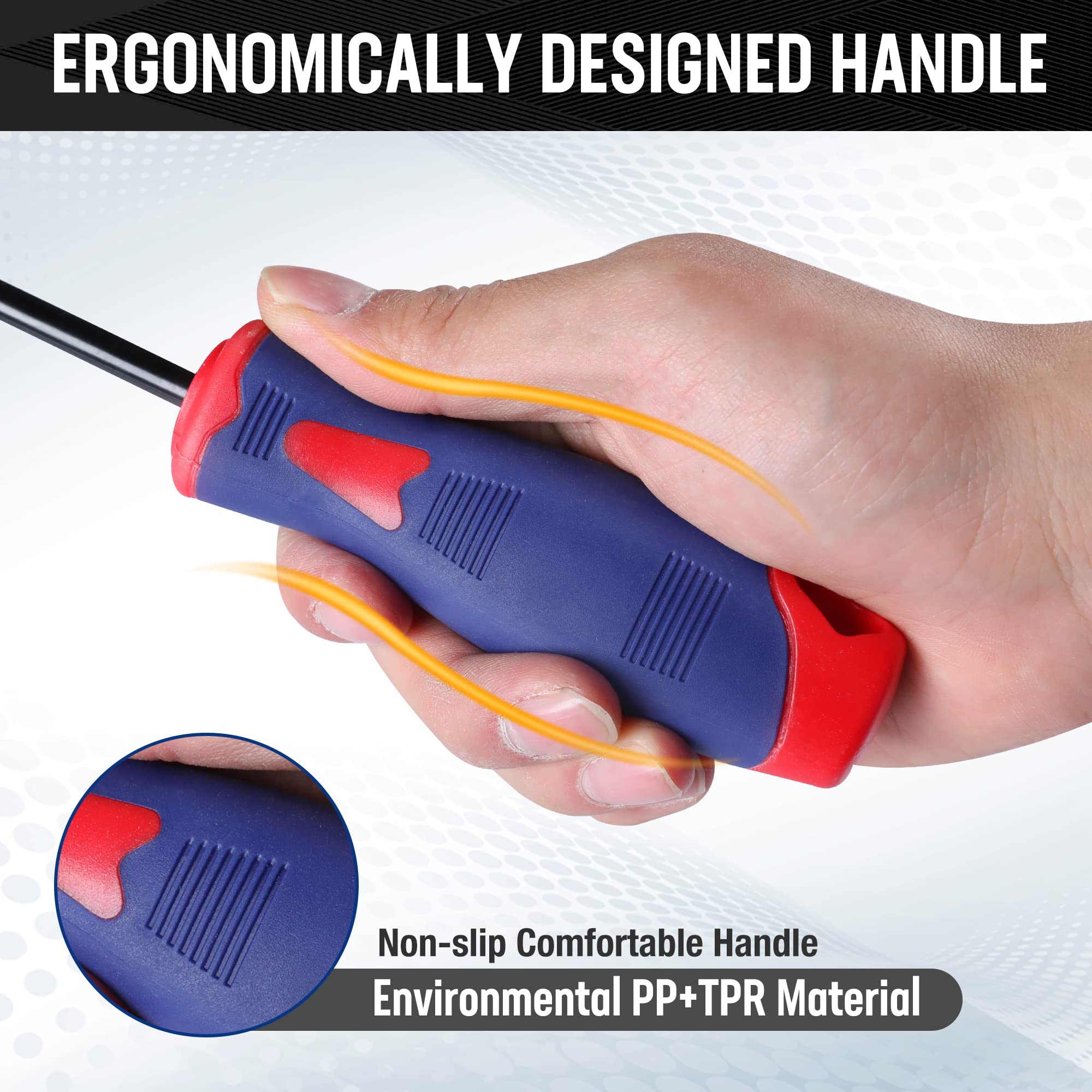 WORKPRO nine-piece precision long hooks 135 degree angle for moldings and seals.
