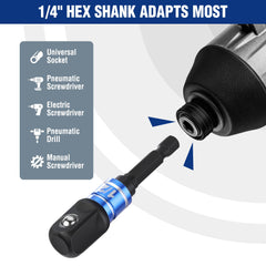 WORKPRO adapter with socket mounted demonstrating secure fit and improved workflow