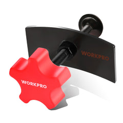 WORKPRO caliper tool front view showing sturdy frame and spreader benefit