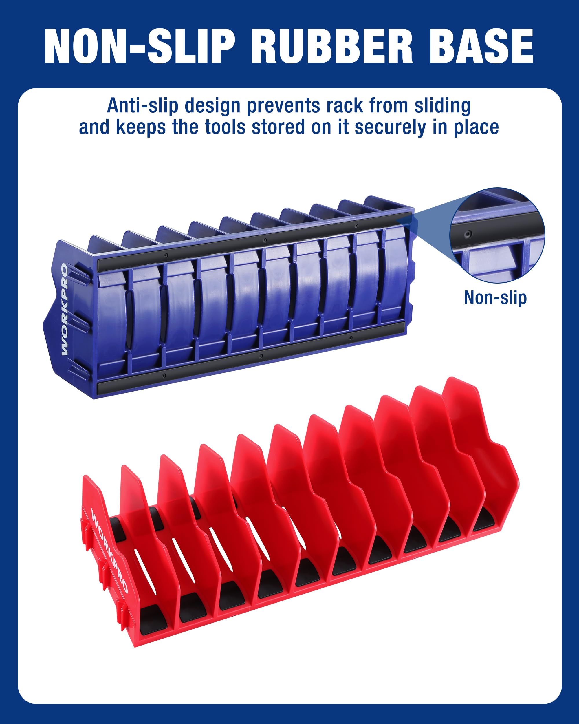 Fits drawers and toolboxes at least 3 inches high with WORKPRO organizer