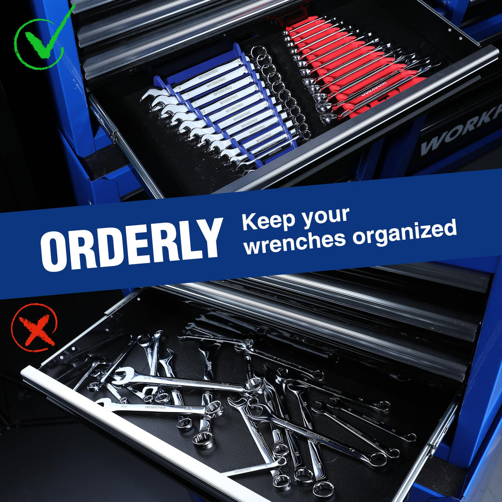 WORKPRO easy installation design enables quick setup in any toolbox or wall mount