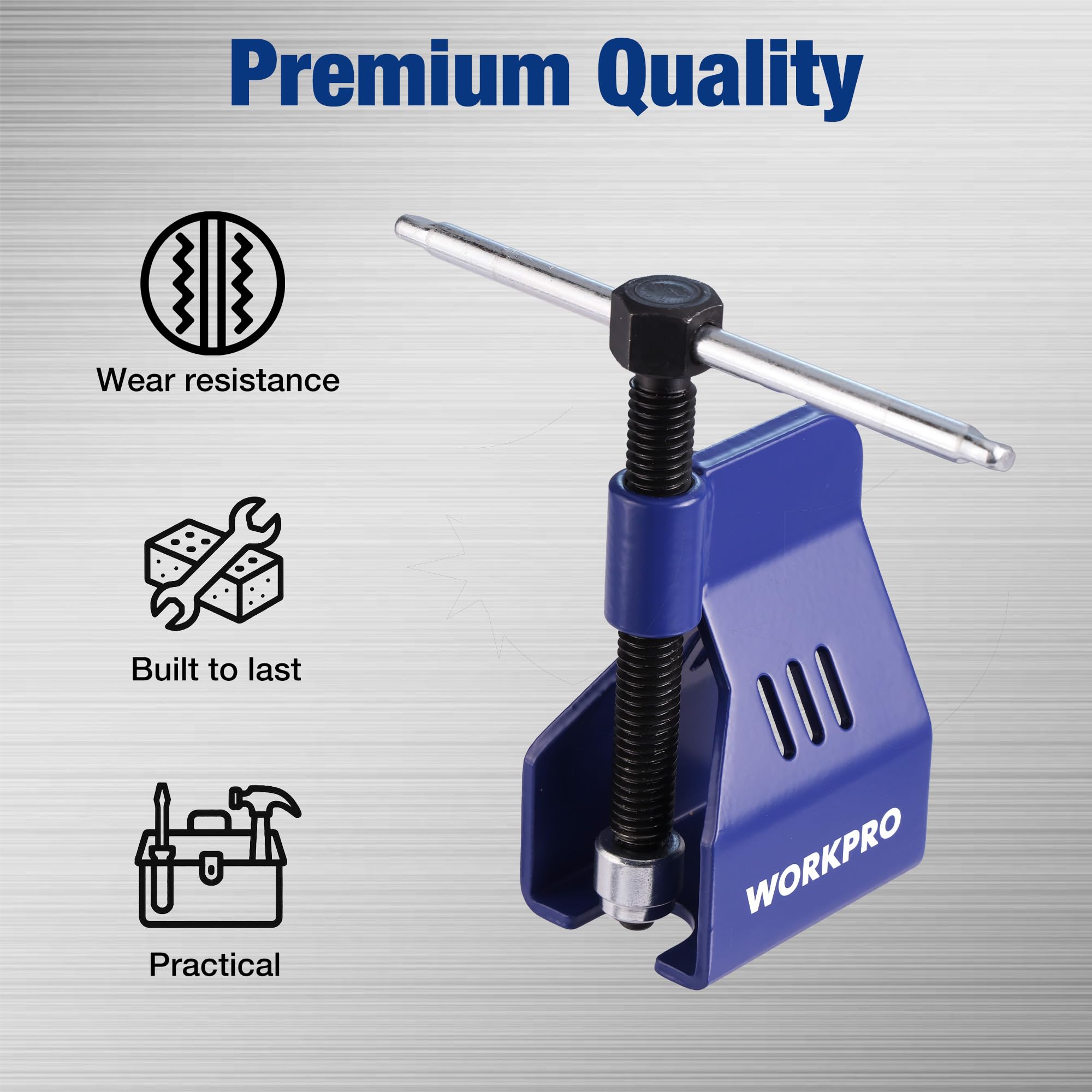 WORKPRO ferrule-nut-removal tool handles corroded fittings gently to prevent pipe damage.