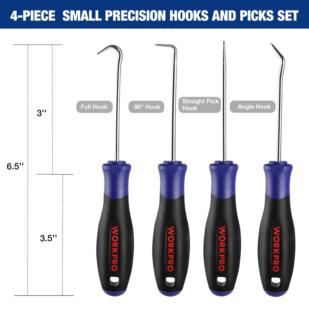 WORKPRO full-hook pick grabs under edges for quick retrieval