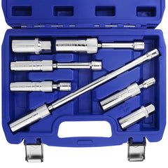 WORKPRO magnetic swivel spark plug socket set overview showing durability and versatility.