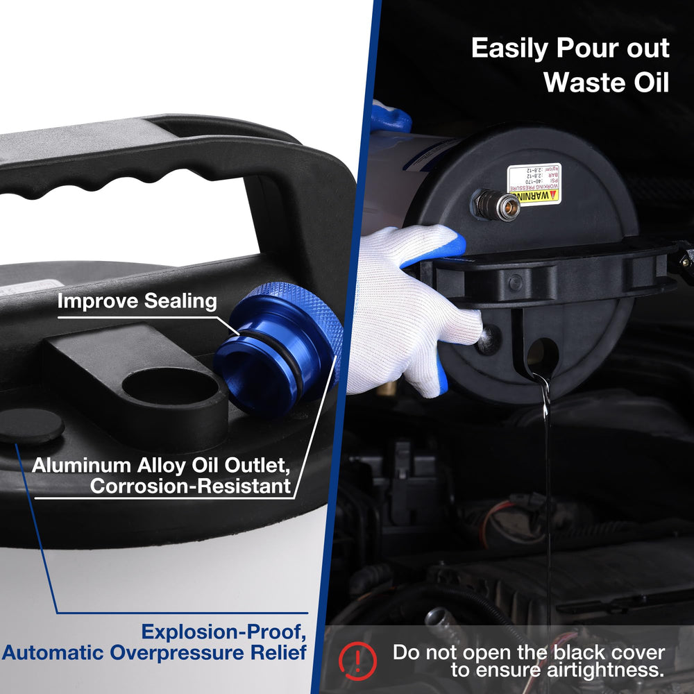 WORKPRO durable silicone bleeding hose demonstrates flexible, secure fluid transfer.