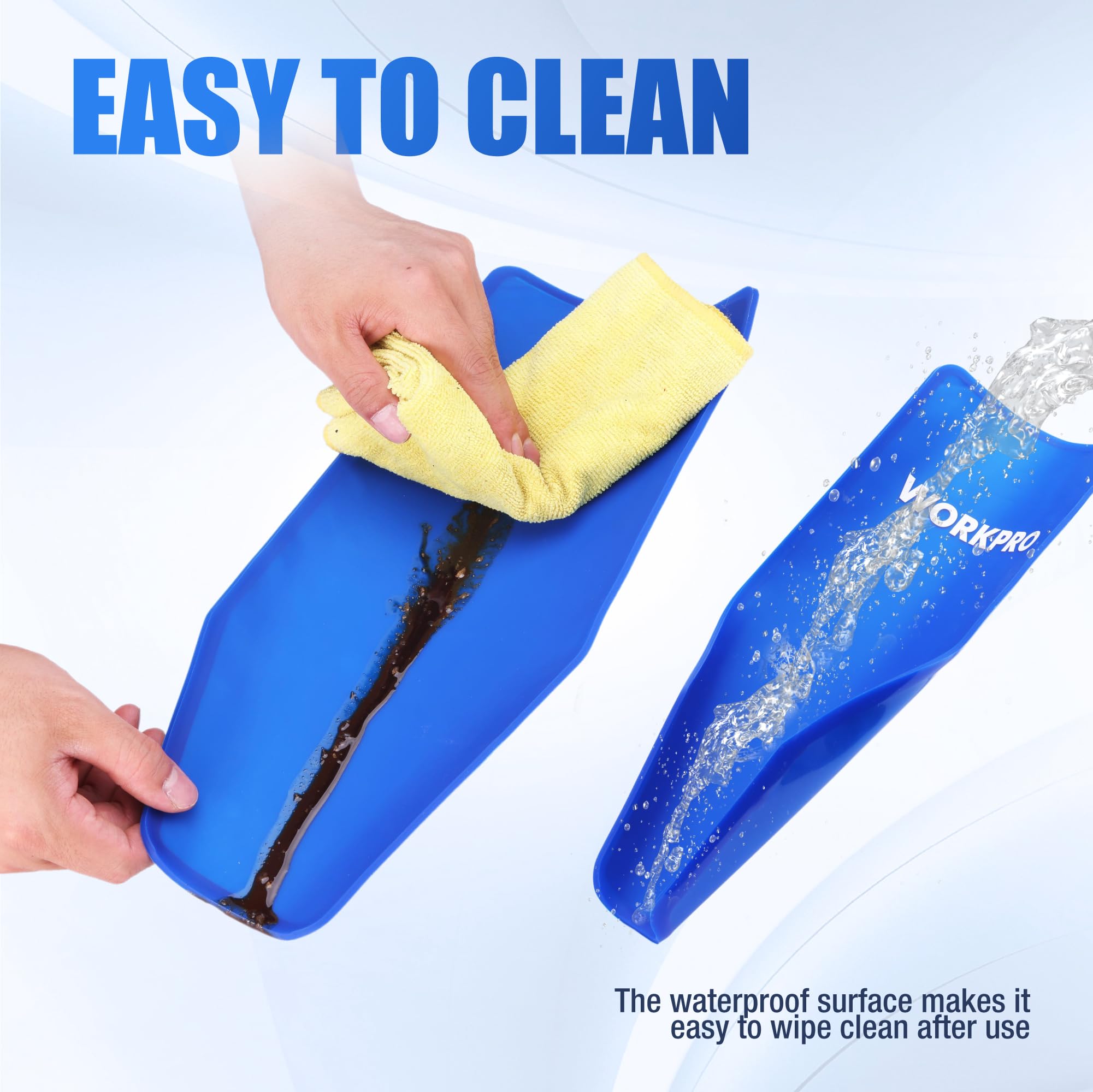 WORKPRO Silicone Funnel with Aluminum Core resists swelling for lasting reliability.