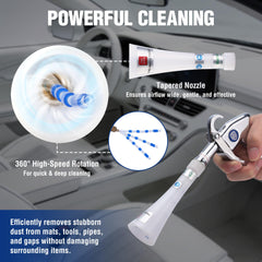 WORKPRO Tornado Nozzle seat gap dust removal in action.