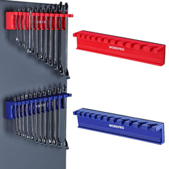 WORKPRO 2-piece wrench organizer compact 24-slot storage for quick tool access.